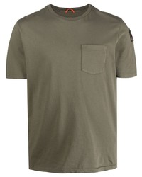 T-shirt à col rond olive Parajumpers