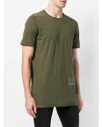 T-shirt à col rond olive Rick Owens DRKSHDW