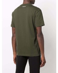 T-shirt à col rond olive Calvin Klein