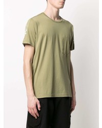 T-shirt à col rond olive Stone Island Shadow Project