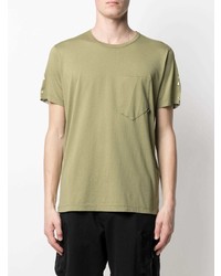 T-shirt à col rond olive Stone Island Shadow Project