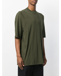 T-shirt à col rond olive Rick Owens DRKSHDW