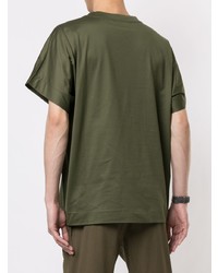 T-shirt à col rond olive Cerruti 1881