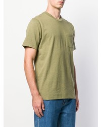 T-shirt à col rond olive Supreme