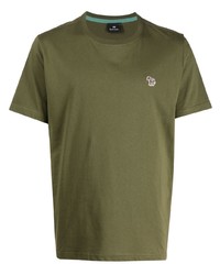 T-shirt à col rond olive PS Paul Smith