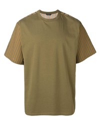 T-shirt à col rond olive Qasimi