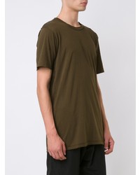 T-shirt à col rond olive Ziggy Chen