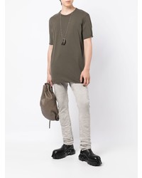 T-shirt à col rond olive Boris Bidjan Saberi