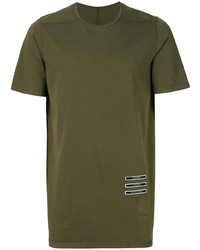 T-shirt à col rond olive Rick Owens DRKSHDW