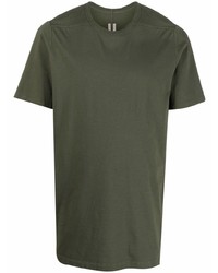 T-shirt à col rond olive Rick Owens