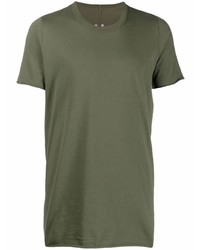 T-shirt à col rond olive Rick Owens