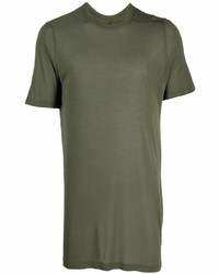 T-shirt à col rond olive Rick Owens