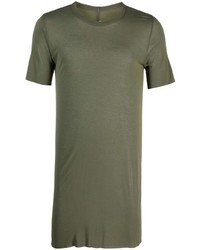 T-shirt à col rond olive Rick Owens