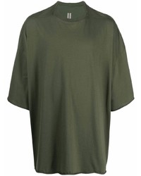 T-shirt à col rond olive Rick Owens