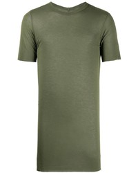 T-shirt à col rond olive Rick Owens