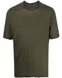 T-shirt à col rond olive Rick Owens