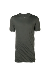 T-shirt à col rond olive Rick Owens