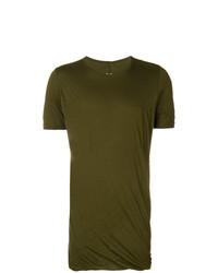 T-shirt à col rond olive Rick Owens