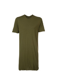 T-shirt à col rond olive Rick Owens