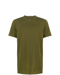 T-shirt à col rond olive Rick Owens