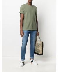 T-shirt à col rond olive Fay