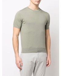 T-shirt à col rond olive Canali