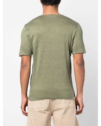 T-shirt à col rond olive Lardini