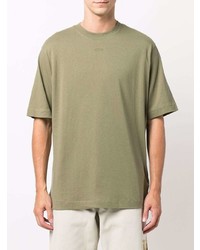 T-shirt à col rond olive Off-White