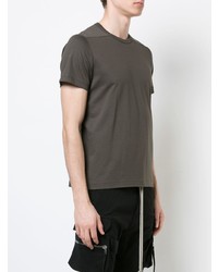 T-shirt à col rond olive Rick Owens