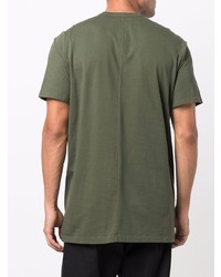 T-shirt à col rond olive Rick Owens