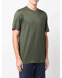 T-shirt à col rond olive Canali