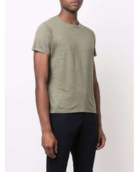 T-shirt à col rond olive Majestic Filatures