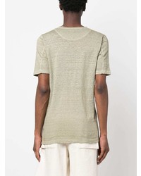 T-shirt à col rond olive 120% Lino