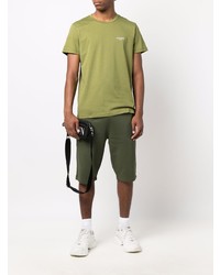 T-shirt à col rond olive Balmain