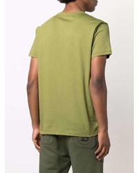 T-shirt à col rond olive Balmain