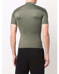 T-shirt à col rond olive Balenciaga