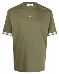 T-shirt à col rond olive Stone Island