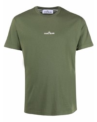 T-shirt à col rond olive Stone Island