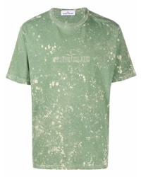 T-shirt à col rond olive Stone Island