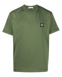 T-shirt à col rond olive Stone Island