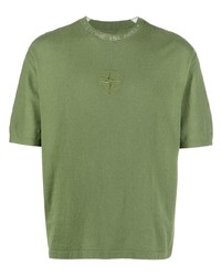 T-shirt à col rond olive Stone Island