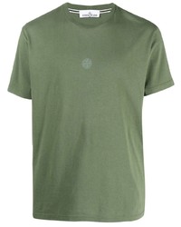 T-shirt à col rond olive Stone Island