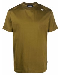 T-shirt à col rond olive Stone Island Shadow Project