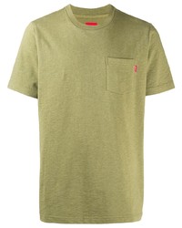 T-shirt à col rond olive Supreme