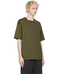 T-shirt à col rond olive Acne Studios