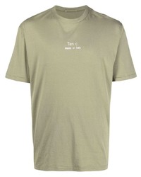 T-shirt à col rond olive Ten C