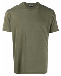 T-shirt à col rond olive Tom Ford