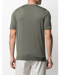 T-shirt à col rond olive Theory