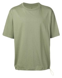 T-shirt à col rond olive Unravel Project