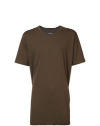 T-shirt à col rond olive Ziggy Chen